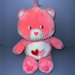 Play Along Care Bears Love A Lot Pink Red Heart Symbol 22" Plush Large Jumbo Big